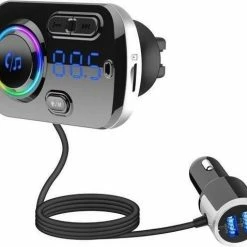 ElQing FM Transmitter Bluetooth - Draadloze Carkit - 2x Fastcharger USB Poort - Handsfree Bellen - Voor Alle Telefoons - FM Transmitter Auto