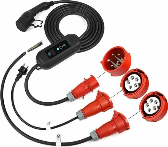 EV ME Mobiele Lader 11kW | Type 2 Naar CEE Krachtstroom Stekker | 16A 3 Fase + Gratis Adapters 8 EV ME Mobiele Lader 11kW | Type 2 Naar CEE Krachtstroom Stekker | 16A 3 Fase + Gratis Adapters - Image 6