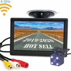 Procar? ARC2 Draadloze HD Parking Achteruitrijcamera + 5-inch TFT LCD Monitor - Zwart