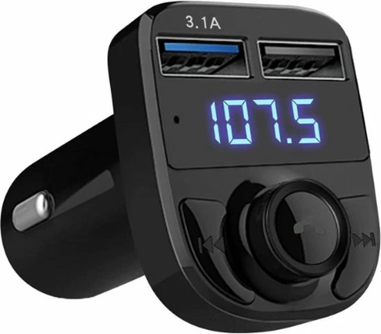 VERK GROUP Bluetooth FM Transmitter - Auto Lader - Carkit - Handsfree - 2x USB - MicroSD - MP3 - Bluetooth Audio Receiver 3 VERK GROUP Bluetooth FM Transmitter - Auto Lader - Carkit - Handsfree - 2x USB - MicroSD - MP3 - Bluetooth Audio Receiver