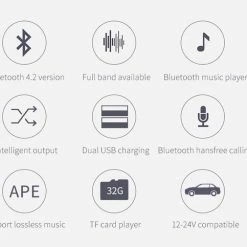 Opline Bluetooth FM Transmitter - Auto Lader - Carkit - Handsfree - MP3 - USB - SD Kaart - Snel Lader - Bluetooth Audio Receiver -70Mai SHOP 550x483 2