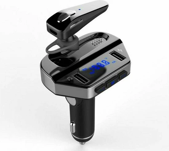 Merkloos LuxeBass Draadloze FM Transmitter Met Bluetooth Headset - Auto Carkit Met USB Poort Oplader En LED Scherm - Autolader Met Micro SD En AUX Input - Handsfree Bellen - Muziek Streamen - Voice Navigatie - Telefoon Opladen 11 Merkloos LuxeBass Draadloze FM Transmitter Met Bluetooth Headset - Auto Carkit Met USB Poort Oplader En LED Scherm - Autolader Met Micro SD En AUX Input - Handsfree Bellen - Muziek Streamen - Voice Navigatie - Telefoon Opladen - Image 9