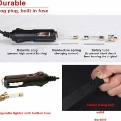 Autostoel Verwarmingskussen - 12V Auto Verwarming Zitkussen Rugkussen - 12 Volt Kussen Rug - Stoelverwarming Autostoelkussen - Zwart - Bavepa -70Mai SHOP 550x489