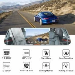 AZDome PG01 2CH Mirror Touch Dashcam Voor Auto -70Mai SHOP 550x491 4