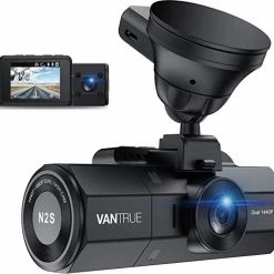 VANTRUE N2S 4K Dashcam Auto Dual 1440P Dash Cam Voorzijde Achter, GPS 24uur Dual Parkeerbewaking, Dasch-Cam Infrarood Nachtzicht, 2160P Voor, 2 Inch 320? Supercondensator Autocamera G-sensor Max. 512GB