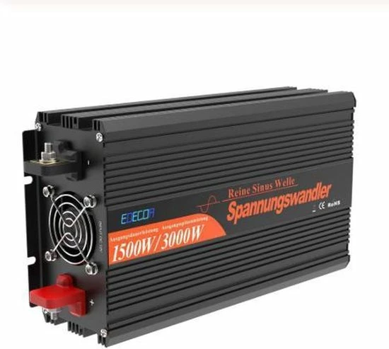 Edecoa 24V-230V Zuivere Sinus Omvormer | 1500W/3000W + Controller | 2x USB Poorten 3 Edecoa 24V-230V Zuivere Sinus Omvormer | 1500W/3000W + Controller | 2x USB Poorten