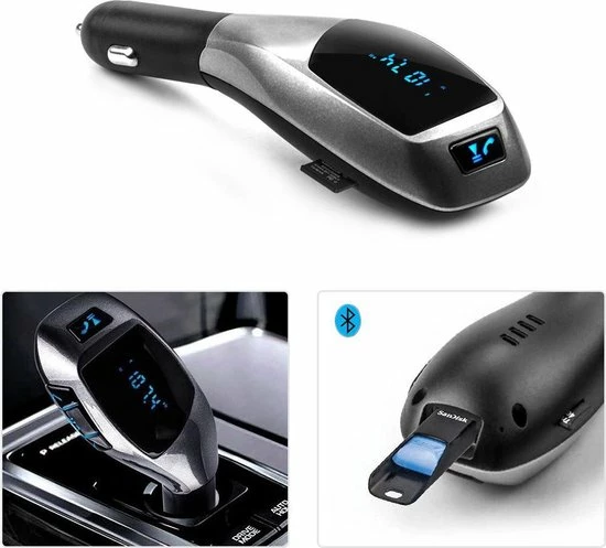 Swifty Bluetooth FM Transmitter / Auto Lader / Adapter / Carkit / Handsfree / MP3 / USB / SD Kaart / Snel Lader / Bluetooth Audio Receiver / carkit adapter Swifty Bluetooth FM Transmitter / Auto Lader / Adapter / Carkit / Handsfree / MP3 / USB / SD Kaart / Snel Lader / Bluetooth Audio Receiver / Carkit Adapter -70Mai SHOP 550x497 3