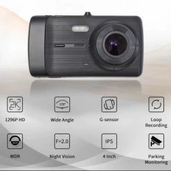 Allcam X4 Touch 2CH Dual 4.0 Inch 1296p Dashcam Voor Auto -70Mai SHOP 550x498 6
