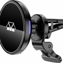 AVA Electronics MagSafe Telefoonhouder Auto Met Draadloze Oplader (15 Watt Snellader) - Autohouder & Autolader - Voor IPhone 12 / 13 / 14, Samsung & Android