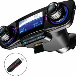 JINSERTA Bluetooth FM Transmitter Auto MP3-Player Handsfree Wireless Radio Audio Adapter Met Dual USB USB Disk/SD Kaart AUX-ingang Uitgang