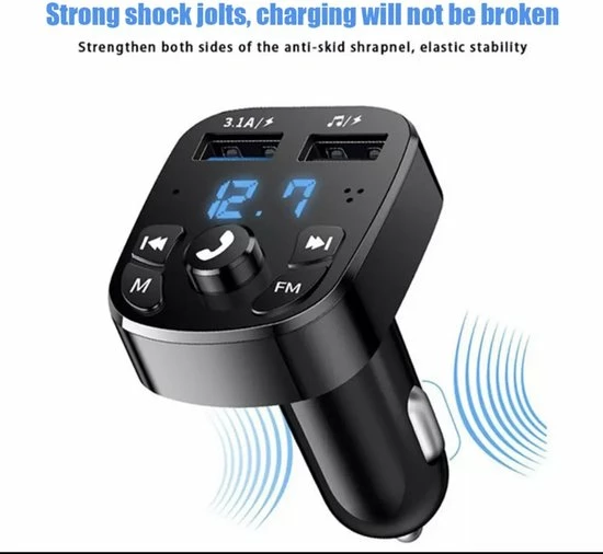 Merkloos Draadloze FM Transmitter & Auto Lader - USB Oplader - Sigaretten Aansteker-Bluetooth Carkit - Handsfree Bellen 3 Merkloos Draadloze FM Transmitter & Auto Lader - USB Oplader - Sigaretten Aansteker-Bluetooth Carkit - Handsfree Bellen