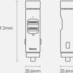 Baseus Bluetooth 5.0 FM Transmitter - 2x USB 3A - 18W Fast Charging Compatible Zilver 15 Baseus Bluetooth 5.0 FM Transmitter - 2x USB 3A - 18W Fast Charging Compatible Zilver -70Mai SHOP 550x507 10