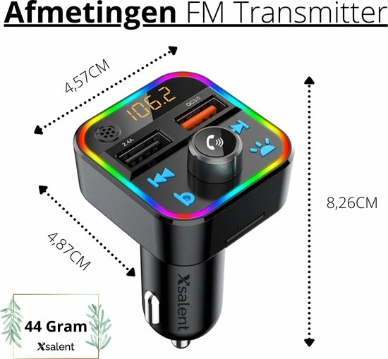 Bluetooth FM Transmitter - Autolader - Bluetooth Carkit - Handsfree - Muziek Streamen - Bluetooth 5.0 en USB 3.0 Quick Charge - Handsfree Bellen - Extra Grote Microfoon - Extra bass - Telefoon Opladen - Spraakbediening Xsalent Bluetooth FM Transmitter - Autolader - Bluetooth Carkit - Handsfree - Muziek Streamen - Bluetooth 5.0 En USB 3.0 Quick Charge - Handsfree Bellen - Extra Grote Microfoon - Extra Bass - Telefoon Opladen - Spraakbediening -70Mai SHOP 550x509 2