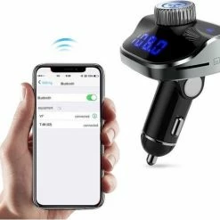 Merkloos LuxeBass 5.29.35.Bluetooth FM Transmitter Voor In De Auto - Handsfree Carkit - Fast Charge USB Poort - Auto Lader - Muziek Luisteren Streamen - Bellen - Auto Lader - MP3 - Frequentie - Audio