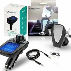 MaxedMore Draadloze FM Transmitter En Telefoonhouder Bundel - Auto Carkit Met Bluetooth 5.0 En LED Scherm - Autolader Met Micro SD En AUX / USB-input - Handsfree Bellen - Muziek Streamen - Voice Navigatie - Telefoon Opladen - Smart Gravity Houder -70Mai SHOP 550x512