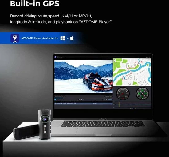 AZDome M550 3CH 4K Wifi GPS 64gb Dashcam Voor Auto 4 AZDome M550 3CH 4K Wifi GPS 64gb Dashcam Voor Auto - Image 2