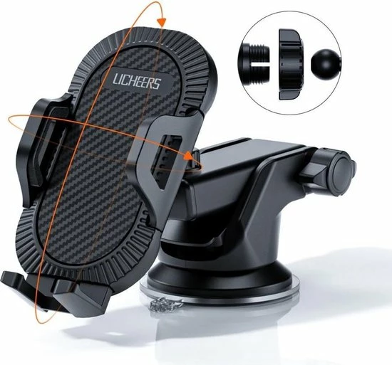 Vienta Auto Telefoon Houder - Voor Mobiele Telefoon - Geschikt Voor 4.7 Tot 7.5 Inch Smartphone - Dashboard Zuignap Bevestiging 6 Vienta Auto Telefoon Houder - Voor Mobiele Telefoon - Geschikt Voor 4.7 Tot 7.5 Inch Smartphone - Dashboard Zuignap Bevestiging - Image 4