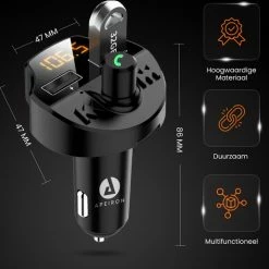 Apeiron Auto FM Transmitter - Bluetooth - Handsfree Bellen - USB - Carkit - Audio Receiver - Oplaadfunctie - Auto Accessoires -70Mai SHOP 550x515 2