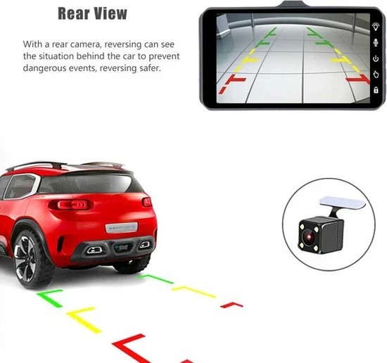 TechU? Dashcam 4K M11 Pro Dual Camera ? 4 Inch Touchscreen ? Full HD 1080p ? Loop Recording ? Nachtvisie ? Bewegingssensor ? G-sensor ? Autocamera Voor ?n Achter - Voor Auto 9 TechU? Dashcam 4K M11 Pro Dual Camera ? 4 Inch Touchscreen ? Full HD 1080p ? Loop Recording ? Nachtvisie ? Bewegingssensor ? G-sensor ? Autocamera Voor ?n Achter - Voor Auto - Image 7