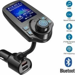 Siston - Bluetooth Carkit - LCD Display - Rotatie Auto Radio Adapter CarKit