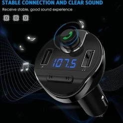 ZT Accessoires Bluetooth Carkit Auto FM Transmitter Om Handsfree Te Bellen En Draadloos Muziek Te Streamen, Met Volumeknop En Oplaadfunctie Voor 2 Telefoons Tegelijkertijd | Display | Handsfree Bellen | USB Oplader | MP3 Speler Aux | TF-Kaart | Carkit T20 -70Mai SHOP 550x520 9