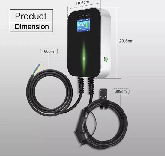 Besen Laadpaal Wallbox Laadstation EV Charger 3.7kw 16A 1-Fase Type 2 Stekker 4 Besen Laadpaal Wallbox Laadstation EV Charger 3.7kw 16A 1-Fase Type 2 Stekker - Image 2
