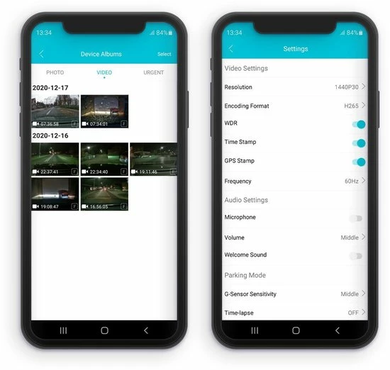 Nordv?l DC102 2CH Dashcam 2K + GPS + WiFi + 128GB 7 Nordv?l DC102 2CH Dashcam 2K + GPS + WiFi + 128GB - Image 5