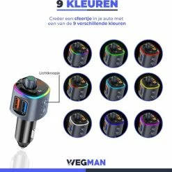 Wegman Bluetooth FM Transmitter - Carkit - Autolader USB C - Snellader - Handsfree Bellen - Autoradio - Auto Accessoires -70Mai SHOP 550x523 4