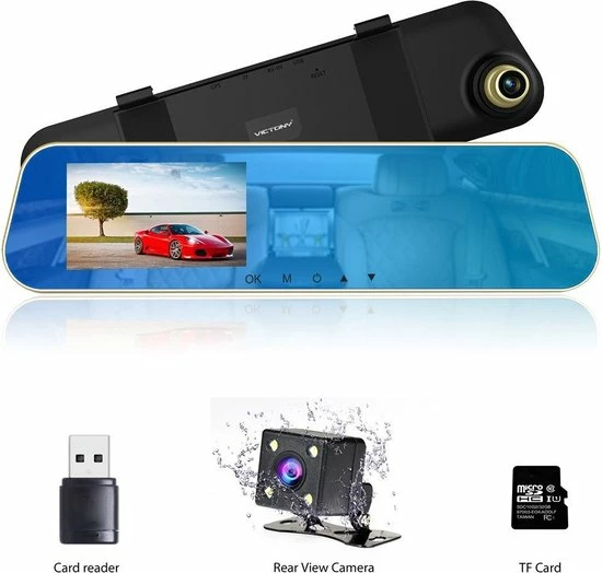 TechU? Dashcam Voor En Achter Camera ? M30 Zwart ? 4.3? Scherm & 12? Spiegel ? G-sensor ? Bewegingssensor ? Loop Recording ? Nachtvisie ? 150? Wijdhoeklens ? Incl. Achteruitrijcamera - Voor Auto 6 TechU? Dashcam Voor En Achter Camera ? M30 Zwart ? 4.3? Scherm & 12? Spiegel ? G-sensor ? Bewegingssensor ? Loop Recording ? Nachtvisie ? 150? Wijdhoeklens ? Incl. Achteruitrijcamera - Voor Auto - Image 4