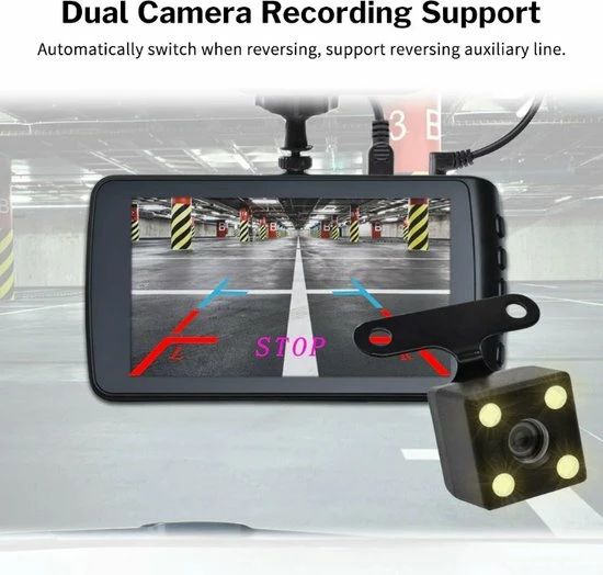 Homezie Dashcam - Met Achteruitkijk Camera - Dashcam Voor Auto - 1296P Resolutie - Scherp 4 Inch Scherm 15 Homezie Dashcam - Met Achteruitkijk Camera - Dashcam Voor Auto - 1296P Resolutie - Scherp 4 Inch Scherm - Image 13