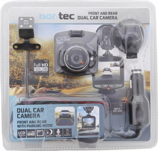 Nor Tec Nor-Tec Dual Dashcam Voor Auto - Voor En Achter - Achteruitrijcamera 5 Nor Tec Nor-Tec Dual Dashcam Voor Auto - Voor En Achter - Achteruitrijcamera - Image 3