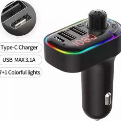 Apeiron Transmitter - FM Transmitter Bluetooth - Autolader - Draadloze Carkit - RGB Light - 2x Fastcharger USB Poort - USB-C Poort - Handsfree Bellen - Voor Alle Telefoons - FM Transmitter Auto - Bluetooth 5.0 -70Mai SHOP 550x526 10