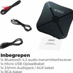 WISEQ Bluetooth Transmitter & Receiver - Voor Audio Op TV, Auto En Alle Andere Apparaten - High Sound Definition | Bluetooth 4.2 -70Mai SHOP 550x526 8