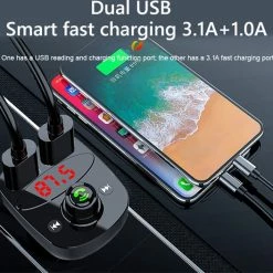 Merkloos Bluetooth FM Transmitter - Bluetooth Ontvanger Voor In De Auto - USB - Handsfree Carkit -70Mai SHOP 550x527 7