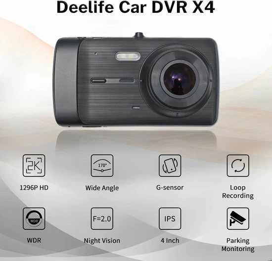 Homezie Dashcam - Met Achteruitkijk Camera - Dashcam Voor Auto - 1296P Resolutie - Scherp 4 Inch Scherm 12 Homezie Dashcam - Met Achteruitkijk Camera - Dashcam Voor Auto - 1296P Resolutie - Scherp 4 Inch Scherm - Image 10