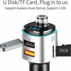 Opline Bluetooth FM Transmitter Voor In De Auto - Handsfree ?Bellen - Draadloze Carkit - Fastcharger USB Poort ? Led Verlichting/scherm - Muziek Luisteren Streamen ? Auto Snel Lader ? SD Kaart - MP3 - Adapter - Audio -70Mai SHOP 550x529 11