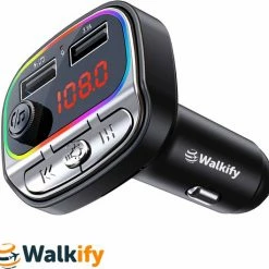 Walkify Bluetooth FM Transmitter - FM Transmitter - Autolader - Bluetooth Carkit - Handsfree - Auto Accessoires