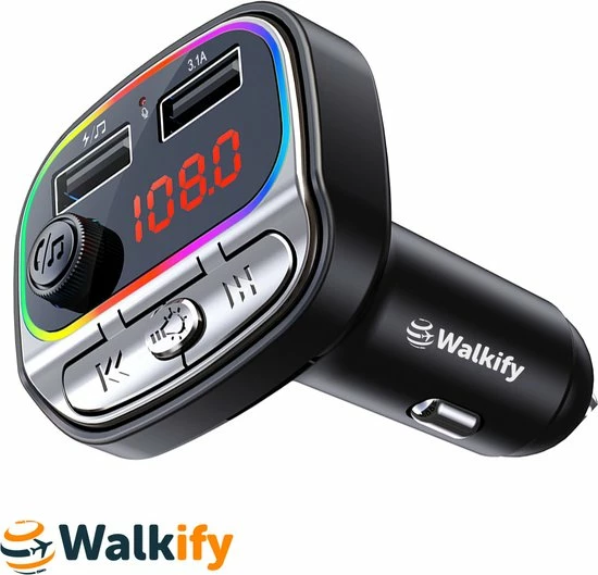 Walkify Bluetooth FM Transmitter - FM Transmitter - Autolader - Bluetooth Carkit - Handsfree - Auto Accessoires 3 Walkify Bluetooth FM Transmitter - FM Transmitter - Autolader - Bluetooth Carkit - Handsfree - Auto Accessoires
