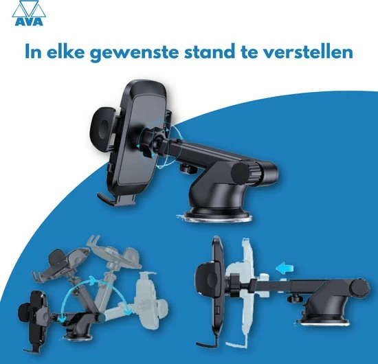 AVA Electronics Telefoonhouder Auto Inclusief Zuignap - GSM Houder - Autohouder Voor Voorruit En Dashboard/Bureau - Smartphone Mobiel Houder - Auto Accessoires - Auto Accessories Interieur - Universeel - IPhone - Samsung - Android 9 AVA Electronics Telefoonhouder Auto Inclusief Zuignap - GSM Houder - Autohouder Voor Voorruit En Dashboard/Bureau - Smartphone Mobiel Houder - Auto Accessoires - Auto Accessories Interieur - Universeel - IPhone - Samsung - Android - Image 7