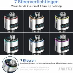 Athletix® FM Transmitter Bluetooth Draadloze Carkit Voor In De Auto 2022 / MP3 Speler Mobiel / LED Verlichting / Handsfree Bellen In De Auto / Bluetooth 5.0 / USB 3.0 Auto Lader / 2 USB Aansluitingen / Muziek Streamen / USB Of SD Kaart / Carkit Adapter 16 Athletix® FM Transmitter Bluetooth Draadloze Carkit Voor In De Auto 2022 / MP3 Speler Mobiel / LED Verlichting / Handsfree Bellen In De Auto / Bluetooth 5.0 / USB 3.0 Auto Lader / 2 USB Aansluitingen / Muziek Streamen / USB Of SD Kaart / Carkit Adapter -70Mai SHOP 550x530 15