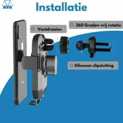 AVA Electronics Telefoonhouder Auto Met Draadloze Oplader - Autolader Voor Raam, Dashboard, Ventilatierooster En Bureau -70Mai SHOP 550x530 7