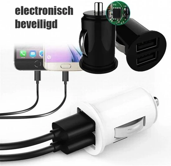 Universeel Merk Dual Port USB 3.1A Snellader Auto - Mini Formaat - Duo Lader - 12 Tot 24 Volt - Quick Charge - Micro - Autolader - Usb Plug - Sigarettenaansteker - Laadplug - Telefoonlader Auto 4 Universeel Merk Dual Port USB 3.1A Snellader Auto - Mini Formaat - Duo Lader - 12 Tot 24 Volt - Quick Charge - Micro - Autolader - Usb Plug - Sigarettenaansteker - Laadplug - Telefoonlader Auto - Image 2