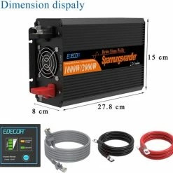 Edecoa Zuivere Sinus Omvormer 12V-230V - 1000/2000W 5 Edecoa Zuivere Sinus Omvormer 12V-230V - 1000/2000W -70Mai SHOP 550x533 8