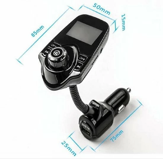 FM Transmitter Voor In De Auto - Handsfree Bellen - USB Ingang - Auto Bluetooth - Carkit Met AUX - Bluetooth Handsfree Carkit- Fm Transmitter - T10 4 FM Transmitter Voor In De Auto - Handsfree Bellen - USB Ingang - Auto Bluetooth - Carkit Met AUX - Bluetooth Handsfree Carkit- Fm Transmitter - T10 - Image 2