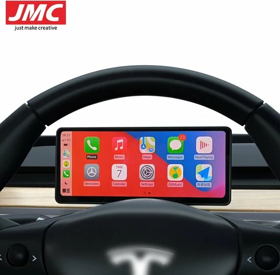 Ossora Draadloos Apple Carplay Scherm Voor Tesla Model 3 En Model Y - 9 Inch HUD - Android Auto - Waze 7 Ossora Draadloos Apple Carplay Scherm Voor Tesla Model 3 En Model Y - 9 Inch HUD - Android Auto - Waze - Afbeelding 5