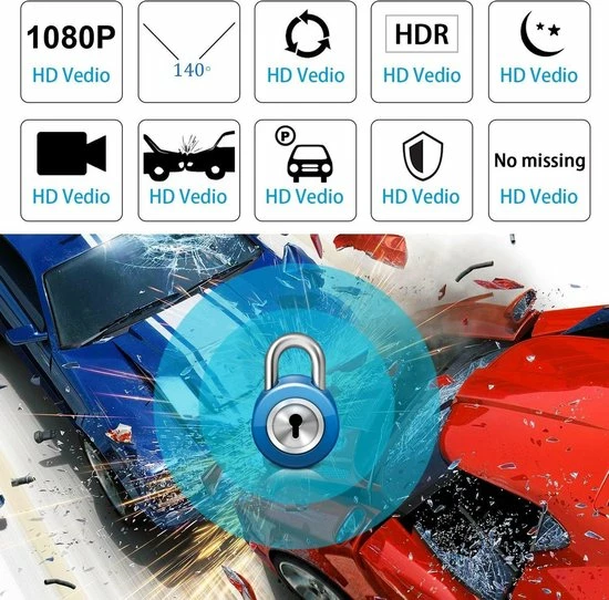 TechU? Dashcam M17 Dual Camera ? 2.4 Inch Scherm ? Full HD 1080p ? Nachtvisie ? Bewegingssensor ? G-sensor ? Loop Recording ? Autocamera Voor ?n Achter - Voor Auto 8 TechU? Dashcam M17 Dual Camera ? 2.4 Inch Scherm ? Full HD 1080p ? Nachtvisie ? Bewegingssensor ? G-sensor ? Loop Recording ? Autocamera Voor ?n Achter - Voor Auto - Image 6