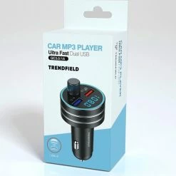 Trendfield FM Transmitter Bluetooth 5.0 - Carkit USB 3.0 Fast Charge - Auto Accessoires - Beluister Draadloos Muziek Via Spotify Of Youtube -70Mai SHOP 550x542