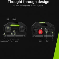 GREEN CELL 6000W (3000W Continu) DC 12V Naar AC 230V Met USB Stroom Inverter Converter - Pure/Full Sine Wave -70Mai SHOP 550x543 7