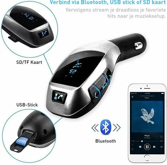 Swifty Bluetooth FM Transmitter / Auto Lader / Adapter / Carkit / Handsfree / MP3 / USB / SD Kaart / Snel Lader / Bluetooth Audio Receiver / carkit adapter Swifty Bluetooth FM Transmitter / Auto Lader / Adapter / Carkit / Handsfree / MP3 / USB / SD Kaart / Snel Lader / Bluetooth Audio Receiver / Carkit Adapter -70Mai SHOP 550x543 8