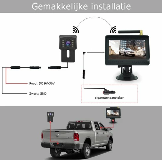 Flowfull Draadloze Achteruitrijcamera Met Nachtzicht ? 4.3 Inch Scherm ? 100% Waterproof ? Night Vision ? Afstandsindicatie - Autocamera Voor Auto, Vrachtwagen, Caravan, Camper, Tractor - Nederlandse Handleiding 6 Flowfull Draadloze Achteruitrijcamera Met Nachtzicht ? 4.3 Inch Scherm ? 100% Waterproof ? Night Vision ? Afstandsindicatie - Autocamera Voor Auto, Vrachtwagen, Caravan, Camper, Tractor - Nederlandse Handleiding - Image 4